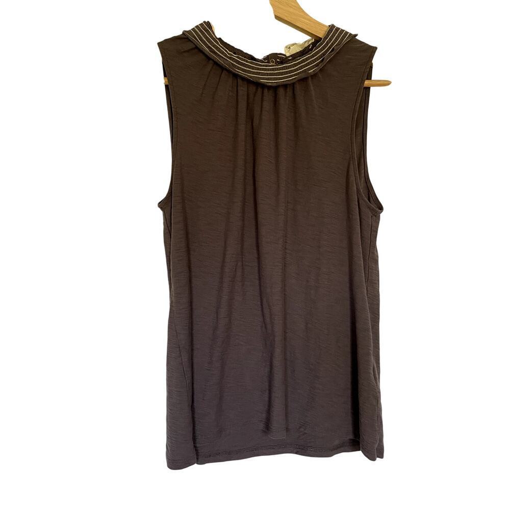 Nation Ltd purple gray short sleeved blouse pima cotton women's size small